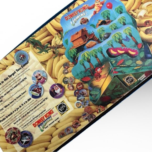 1995 Donkey Kong Country Pog Pitchin' Board Game Rare Nintendo includes pogs - Picture 2 of 4